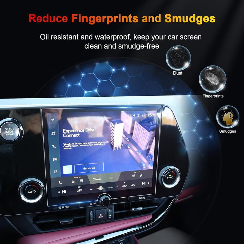 BSTW حماية شاشة لسيارة لكزس NX 2025 لشاشة 2022-2026 لكزس NX 250/350/350h هايبرد/450h+ PHEV بحجم 9.8 إنش لملحقات لكزس NX 2026 زجاج مقسى مضاد للخدش بصلابة 9H (NX 9.8 إنش HD) - Image 4